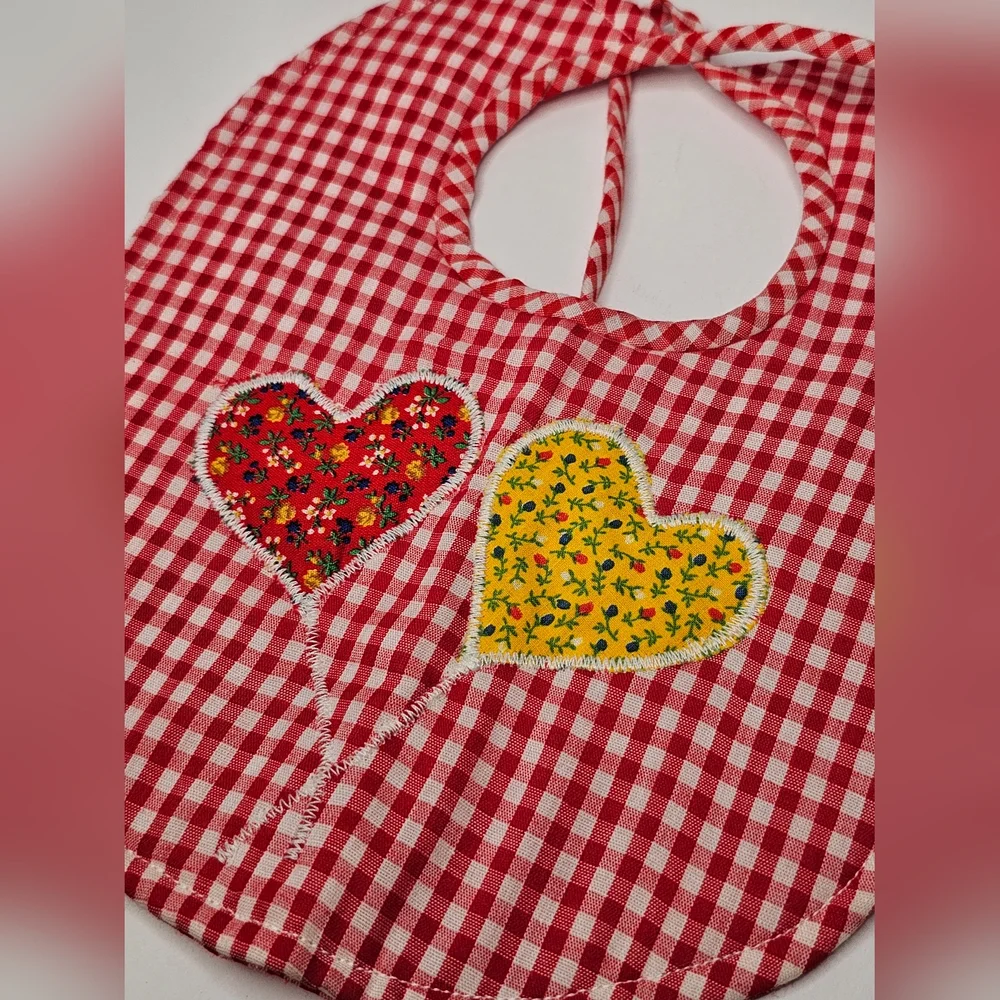 Vintage gingham bib